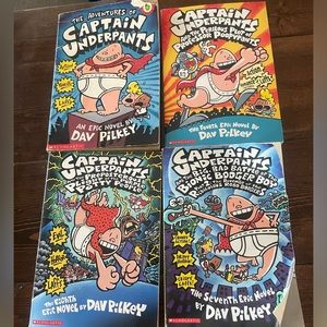 Captain Underpants books—lot of 4